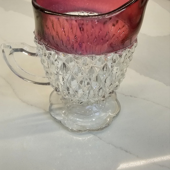 Indiana Glass Co. ruby flashed creamer & open sugar bowl set 1960… - Picture 6 of 16